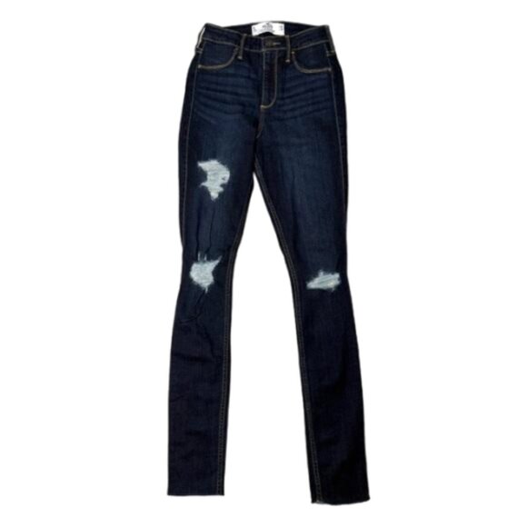 NWT Hollister Curvy High Rise Distressed Jean Legging Size 26 x 30 L #1988 - Picture 1 of 9